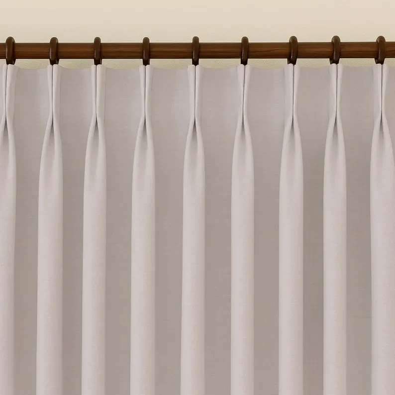French pleat drapes custom-made by Denver window designers